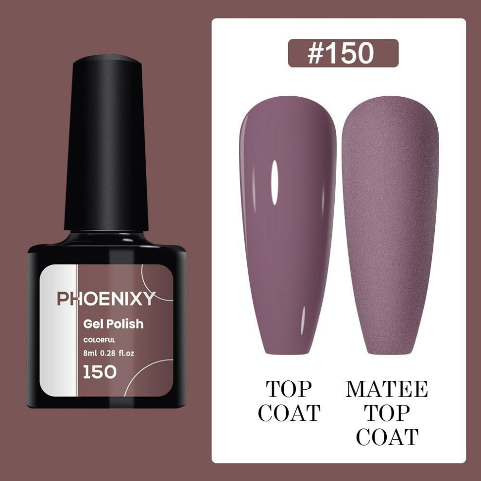 (color 50) PHOENIXY 60-Color UV Gel Nail Polish Set with Glitter, 8ML