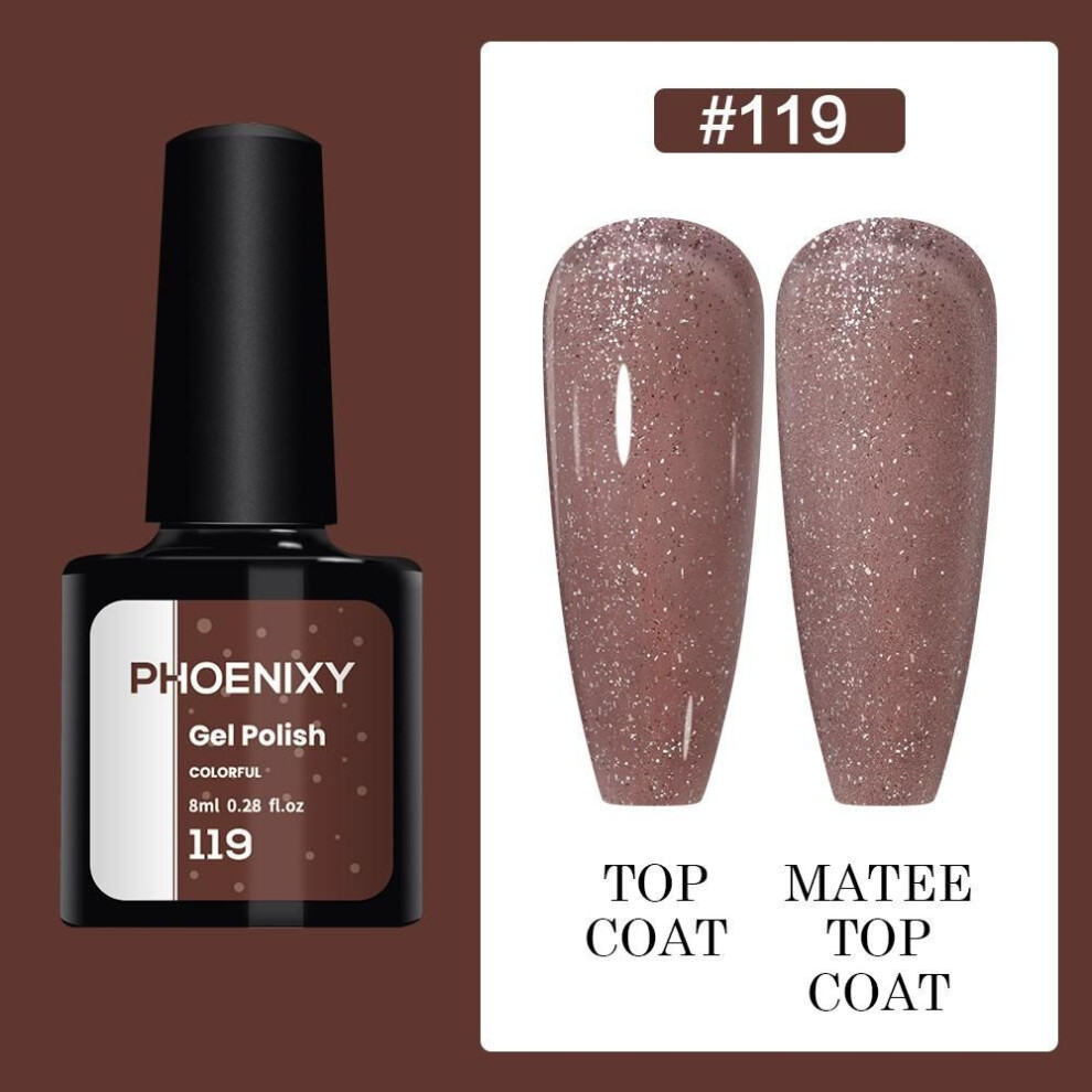 (color 19) Phoenixy 60 Colors Uv Gel Nail Polish 8ml Gel Nail Polish Soak Off Glitter Gel Polish Gel Nail Varnish Nail Polish Gifts Set For Women Salon