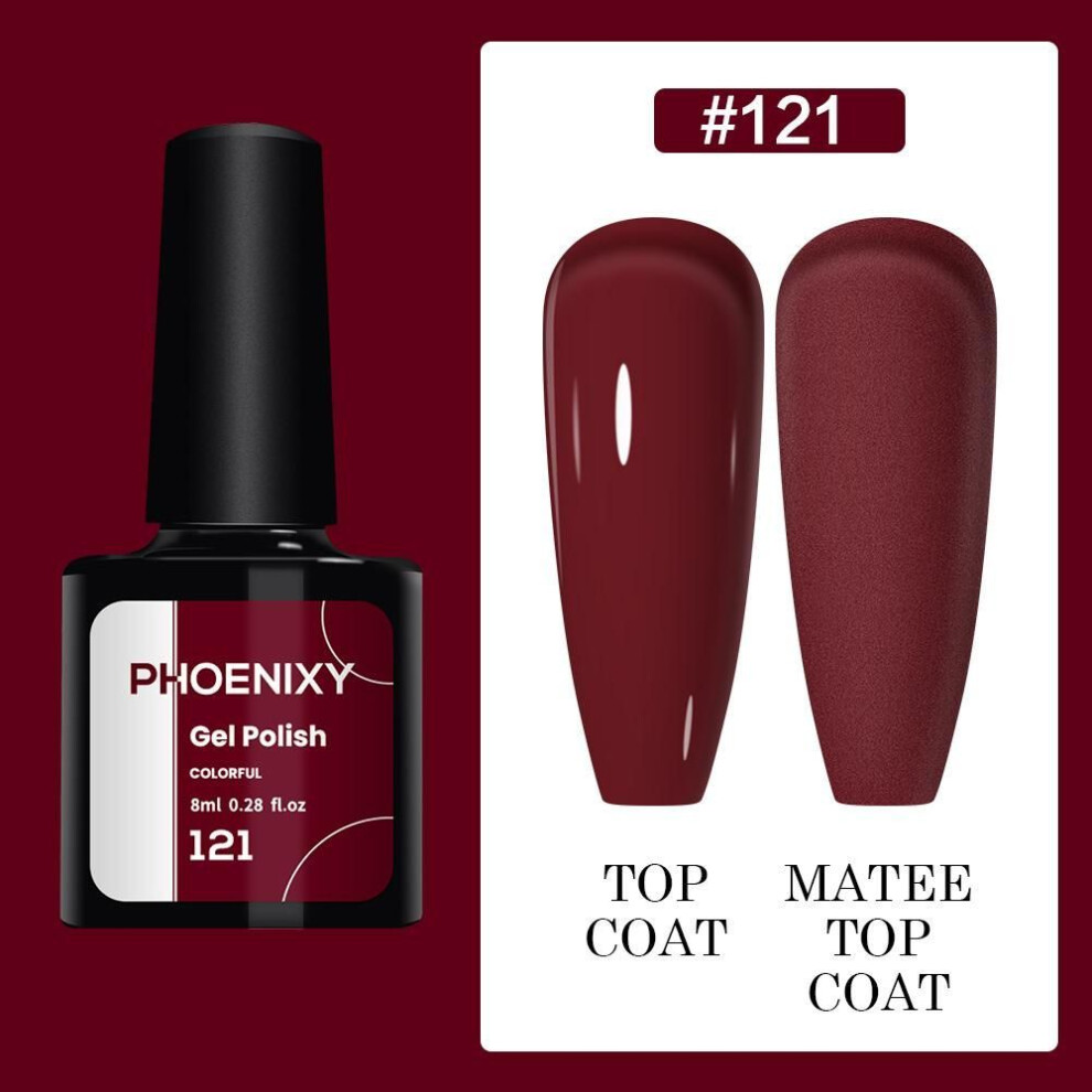 (color 21) PHOENIXY 60-Color UV Gel Nail Polish Set with Glitter, 8ML