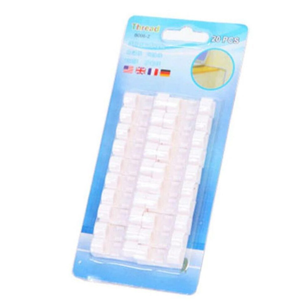 (white, 20pcs) 20pcs Finisher Wire Clamp Wire Organizer Cable Clip Buckle Clips Ties Fixer Fastener Holder Data Telephone Line Usb Organize