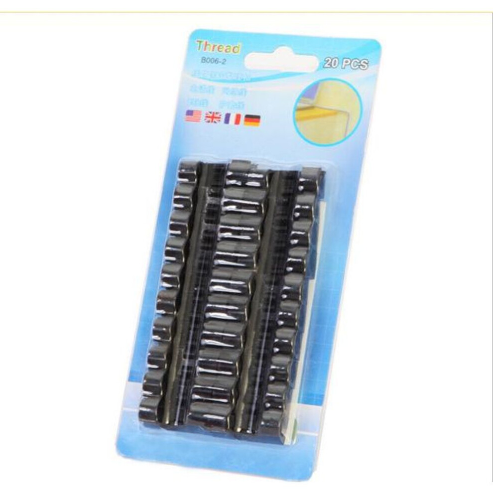 (black, 20pcs) 20pcs Finisher Wire Clamp Wire Organizer Cable Clip Buckle Clips Ties Fixer Fastener Holder Data Telephone Line Usb Organize