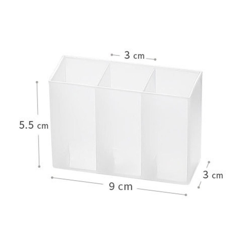 (as the picture) Wall Mounted 3grids Organizer Mirror Cabinet Self-adhesive Small Objects Storage Box Eyebrow Pencil Lipstick Lip Glaze Organizer