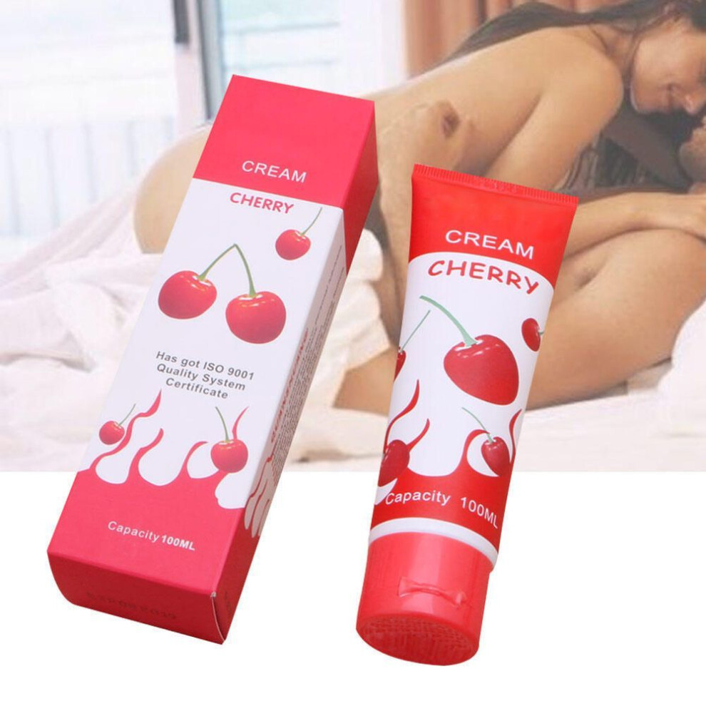 (as the picture, 1) 100ml Personal Lubricant Gel Lube Edible Oral Sex Enhancement Cherry Massage Oil