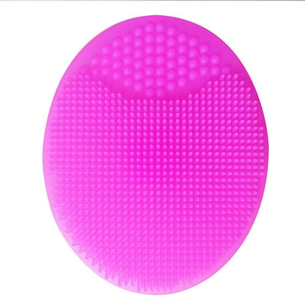 (rose red) Silicone Beauty Wash Face Pad Exfoliating Blackhead Facial Cleansing Brush Tool