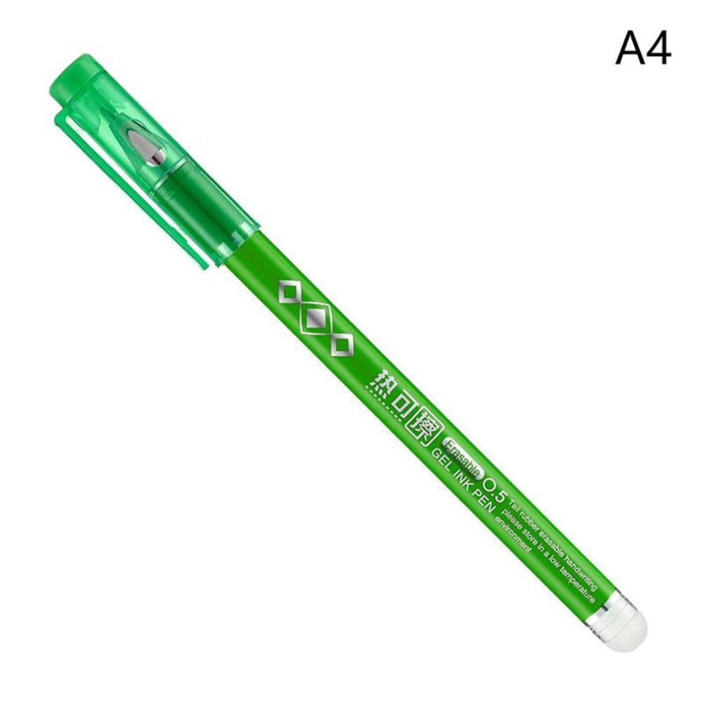 (green) 1Pc Magic Erasable Pen Set Colorful 0.5Mm Erasable Gel Pens Washable Handle