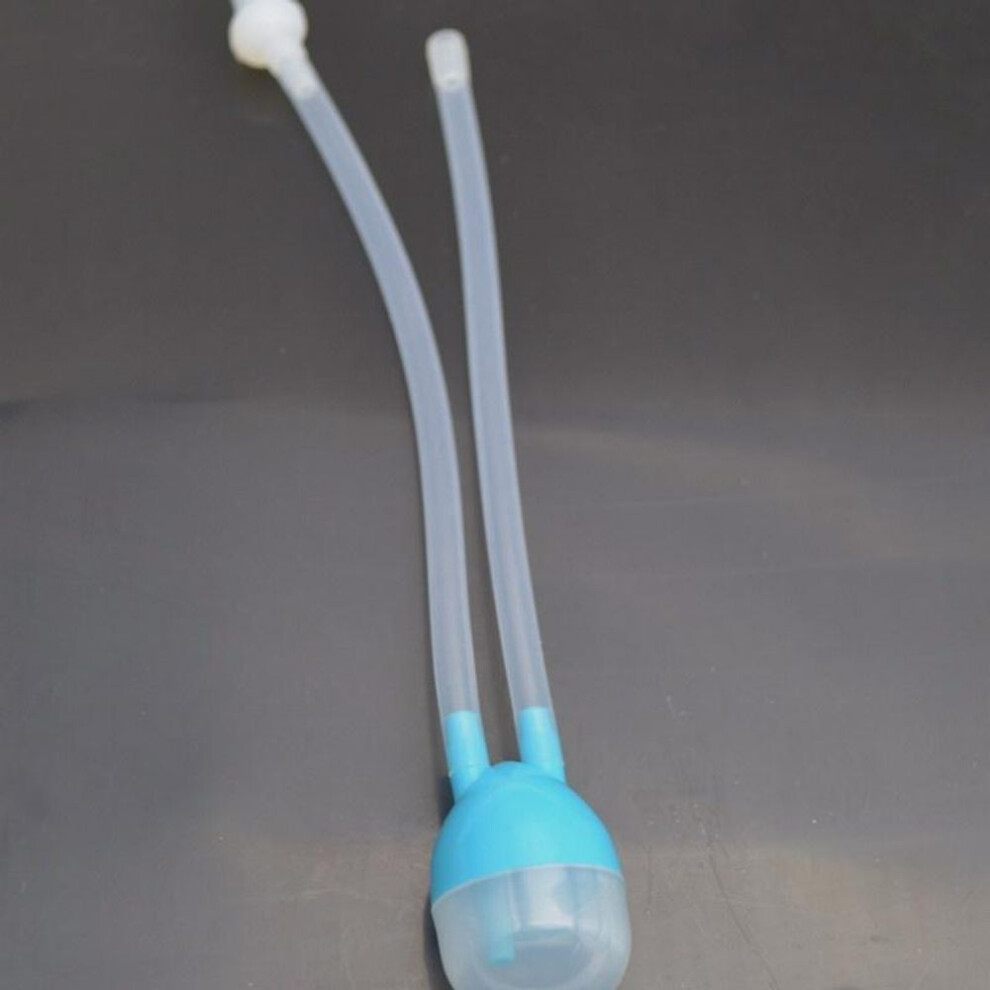 (blue) Safety Newborn Baby Nose Cleaner Vacuum Suction Flu Protections Nasal Aspirator Baby Care
