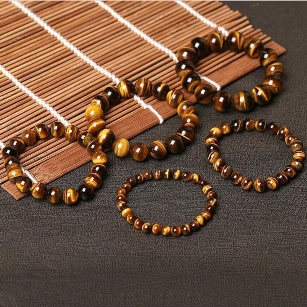(8 mm) Fashion 5a Natural Tiger&apos;s Eye Stone Bracelets & Bangle