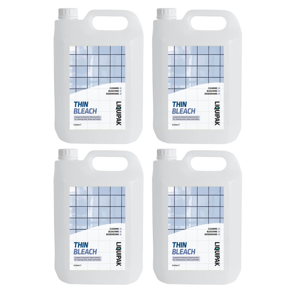 Liquipak (4X5 Litres) Thin Bleach