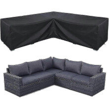 (320*320*80cm, One size) Corner Sofa Cover Waterproof Garden Furniture Set Cover Outdoor Sectional Furniture Cover