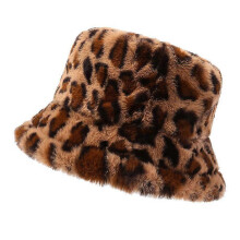 (As show, One size) Hat Women Winter Furry Faux Fur Warm Hat Wide Brim Soft Hat
