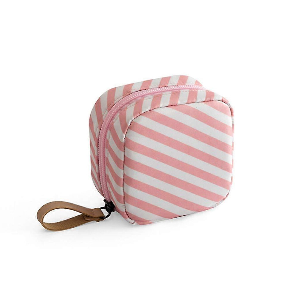Pink (As Show, One Size) Linjou Makeup Bag Lazy Cosmetic Bag Travel Toiletry Bag Cosmetic Make Up Organizer ,Mini