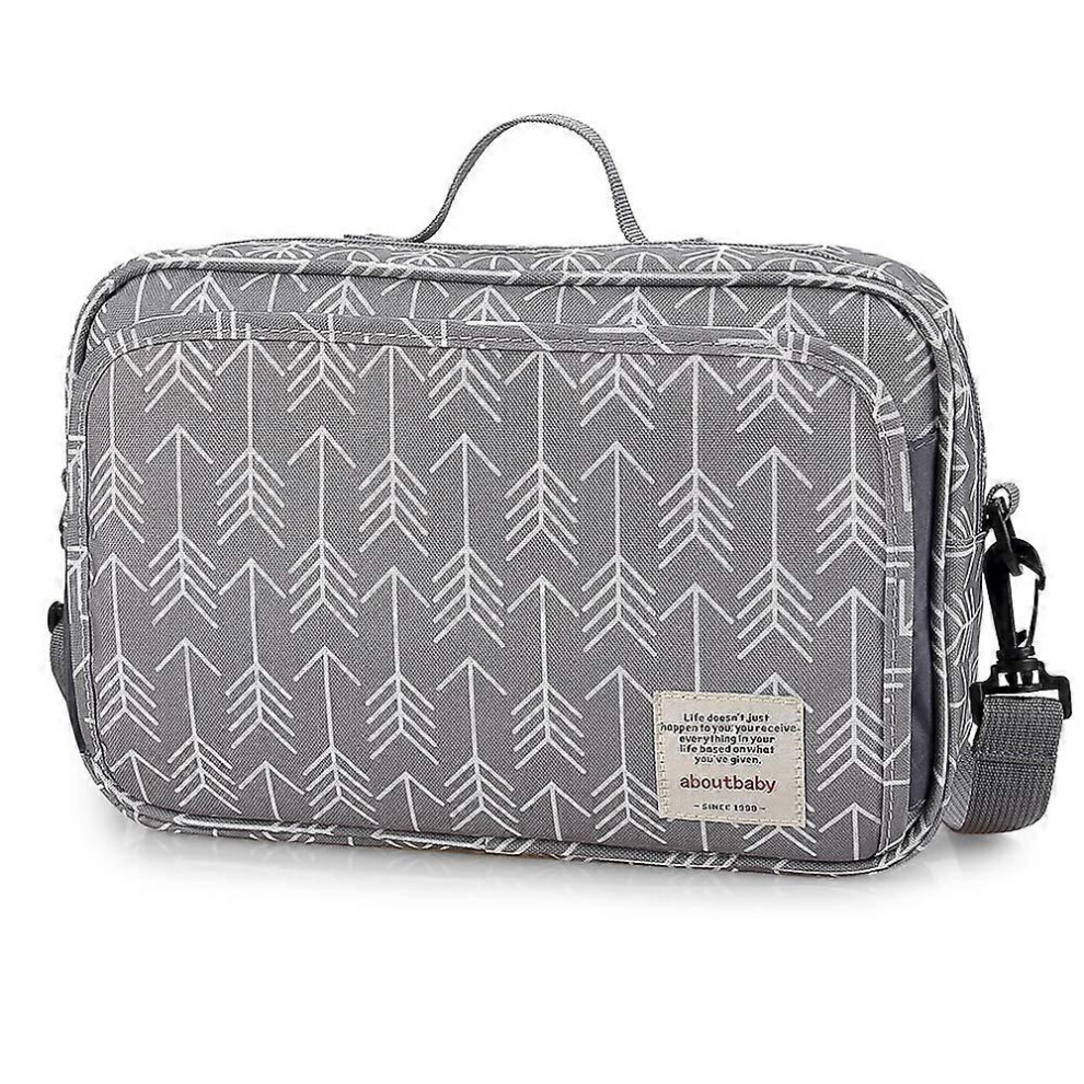 (As Show, One Size) Linjou Baby Diaper Bag Stroller Bag - Diaper Caddy Tote Baby Stroller Bag For Diapers ( Arrow) Grey