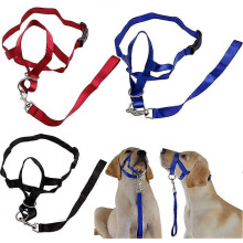 (As show, One size) LINJOU Pet Dog Padded Head Collar Dog, Training Halter, Stops Pulling Training Tool