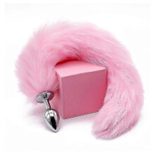 (M, pink) Metal Massager Fox Tail Role Play Cosplay