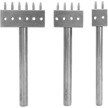 (As show, One size) LINJOU Spacing Punch Tool Set Belt Professional Leather Hole Punch Tools(8mm(2+4+6))