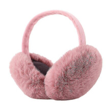 (Pink, One size) Soft Plush Earmuffs Detachable Winter Earflap Warmers Ear Muffs