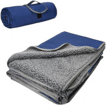 (150x200cm, Blue) Warm Portable Foldable Camping Blanket, Outdoor Waterproof Stadium Blanket