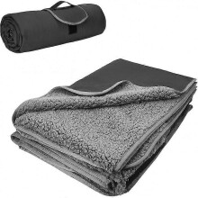 (130*150cm, Black) Warm Portable Foldable Camping Blanket, Outdoor Waterproof Stadium Blanket