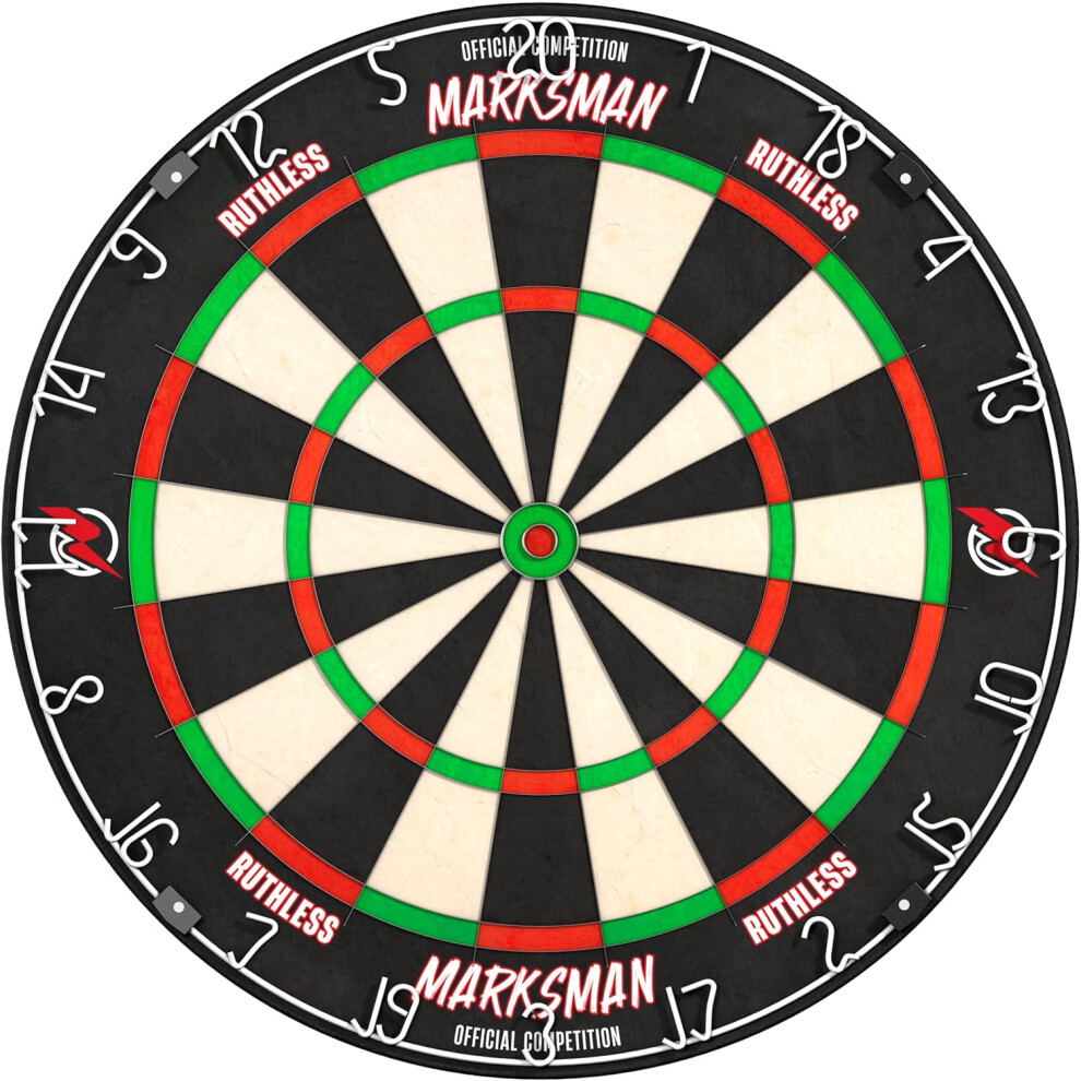 Marksman Dart Board | Professional Level Ultra Thin Wire Sisal Dartboard for Steel Tip Darts (DB072)