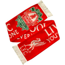Official Liverpool FC YNWA classic crest liverbird double crest scarf
