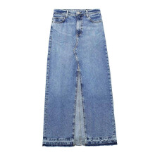 (XS, One size) New Women's Straight High Waisted split denim Skirt 6164034 407
