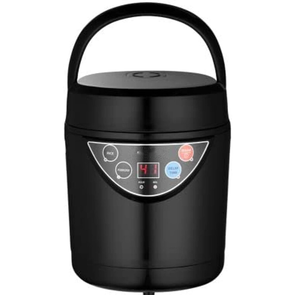 2 Portion Mini Electric Rice Cooker – 500ml Non-Stick Pan White Or Brown Rice & Porridge