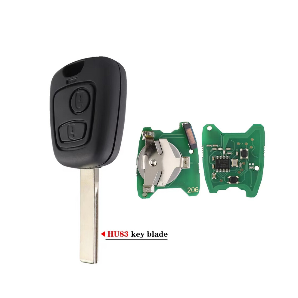 (Remote Hu83) For Citroen C1 C2 C3 Saxo Xsara Picasso Berlingo 433Mhz Remote Car Key For Peugeot 106 107 307 206 207 Partner Id46 Pcf7961 Chip 6908396029565