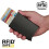 PopUp Smart Card Holder Pushes Front 8pcs Card RFID-NFC Safe- Brown 4