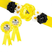 (Yellow, One size) Mommy to be Belt Badge Welcome Baby Party Pregnant Women Belt Baby Shower Party Decoration