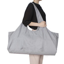 (Grey, One size) Yoga Mat Bag Large Yoga Mat Tote With Panniers With Side Pockets And Zippers