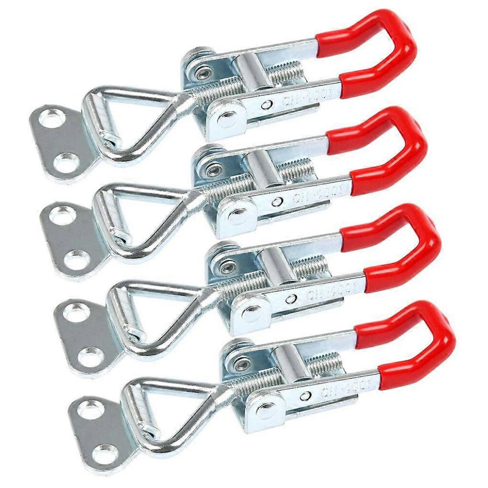 (4pcs, One size) Heavy Duty Adjustable Toggle Latch Clamp With Lock Hole Holding Capacity Large Pull Action Latch-image-OPC-PG58XXX-NEW