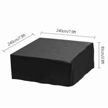 (240*240*85cm, One size) Waterproof Square Hot Tub Cover Outdoor Spa Covers-3 Sizes Available