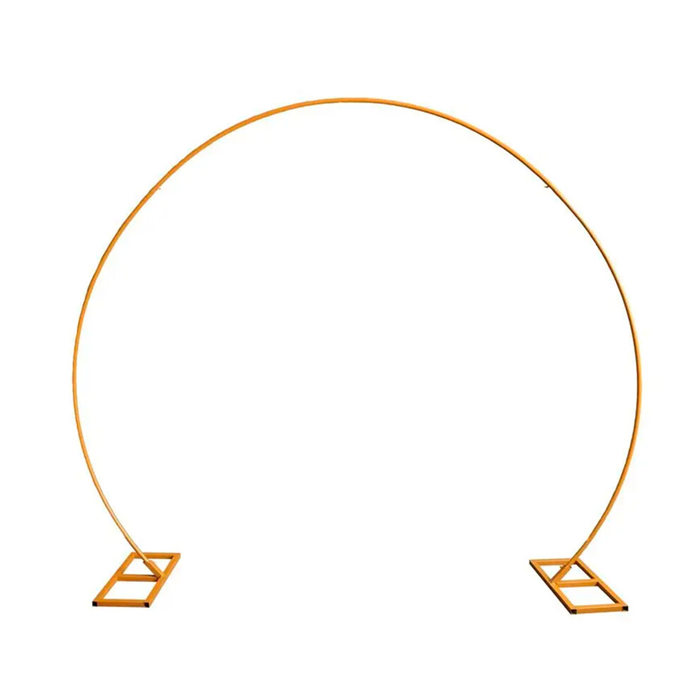 (Gold) Round Arch Stand, Metal Balloon Arch Stand, Arch Backdrop Circle Stand Garden Arbors for Wedding, Engagement, Birthday, Background Decor