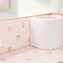 (100CM, D) Breathable crib border, cot border, padded crib border, baby bed, collision protection, soft, breathable baby bed border, washable bed border