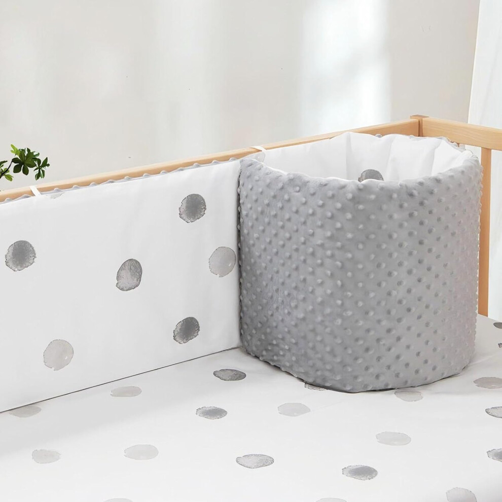 (160CM, C) Breathable crib border, cot border, padded crib border, baby bed, collision protection, soft, breathable baby bed border, washable bed bord
