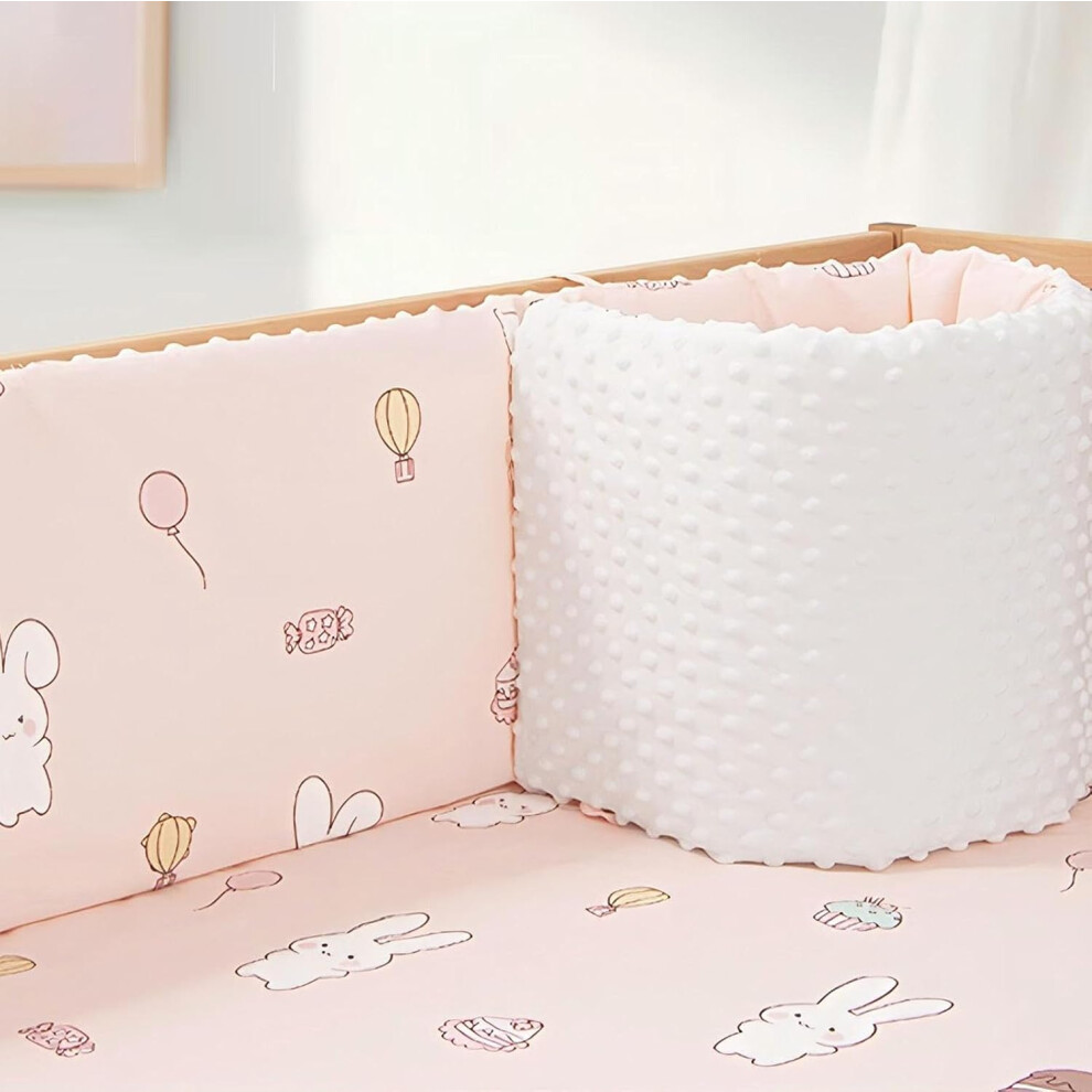 (70CM, D) Breathable crib border, cot border, padded crib border, baby bed, collision protection, soft, breathable baby bed border, washable bed borde