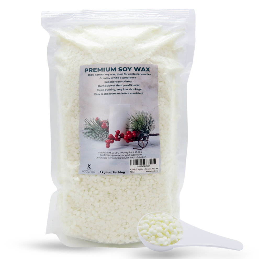 (2KG) Soy Wax 1KG 2KG Soy Wax Candle Wax for Candle Making Soy Wax Flakes