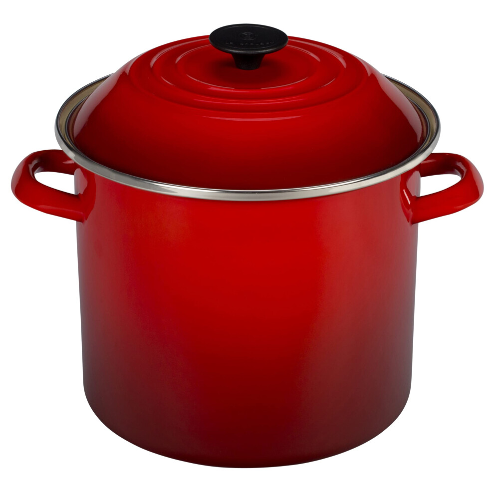 Le Creuset Enamel On Steel Stockpot  10 qt.  Cerise