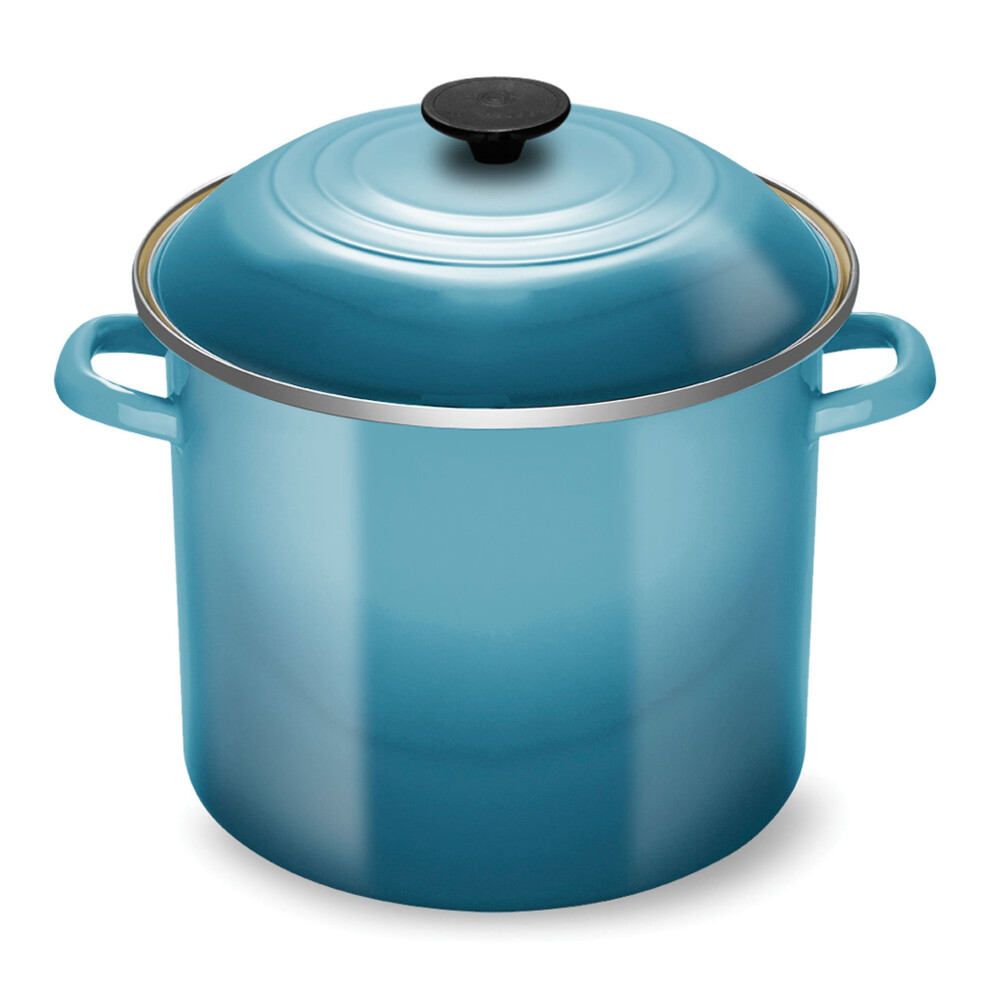 Le Creuset Enamel-on-Steel Covered Stockpot  10-Quart  Caribbean