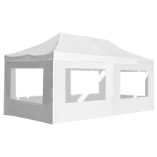 vidaXL Professional Folding Party Tent with Walls Aluminum 19.7'x9.8' White