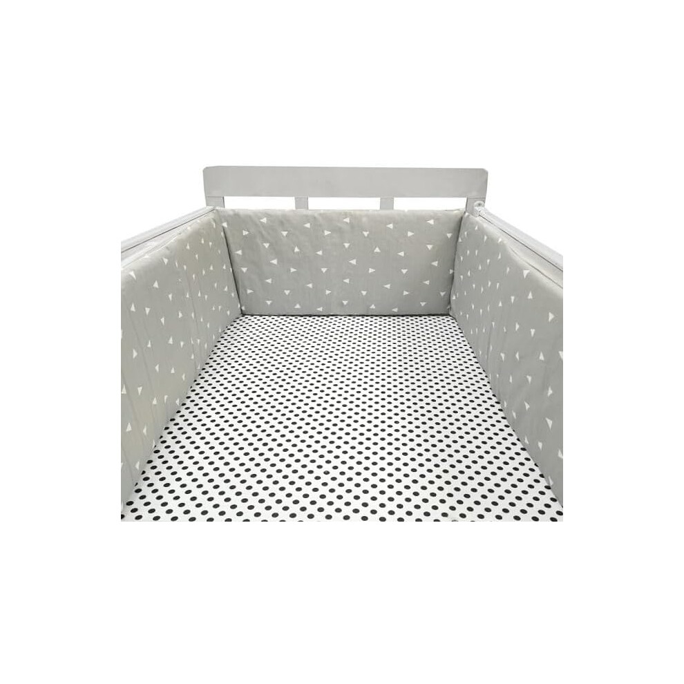 (150cm, 8#) Bed border for baby bed, soft and safe border for baby's sleep, protects against shocks, for baby bed and cot, hypoallergenic and washable
