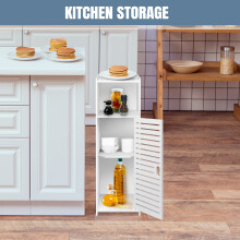 Corner Bathroom Cabinet with Open Shelves - Freestanding Storage Unit for Bathroom, Kitchen, Hallway, Bedroom - Multi-Purpose Floor Organizer Cupboard