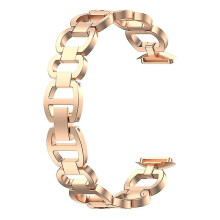(Rose gold, One size) Sport Bands For Fitbit-luxe Smart Watch Metal Straps Replacement Wristbands - JXLGV