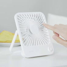 (As show, One size) LINJOU Small Desk Fan Battery Operated Small Fanfor Home Office Travel Outdoor-White