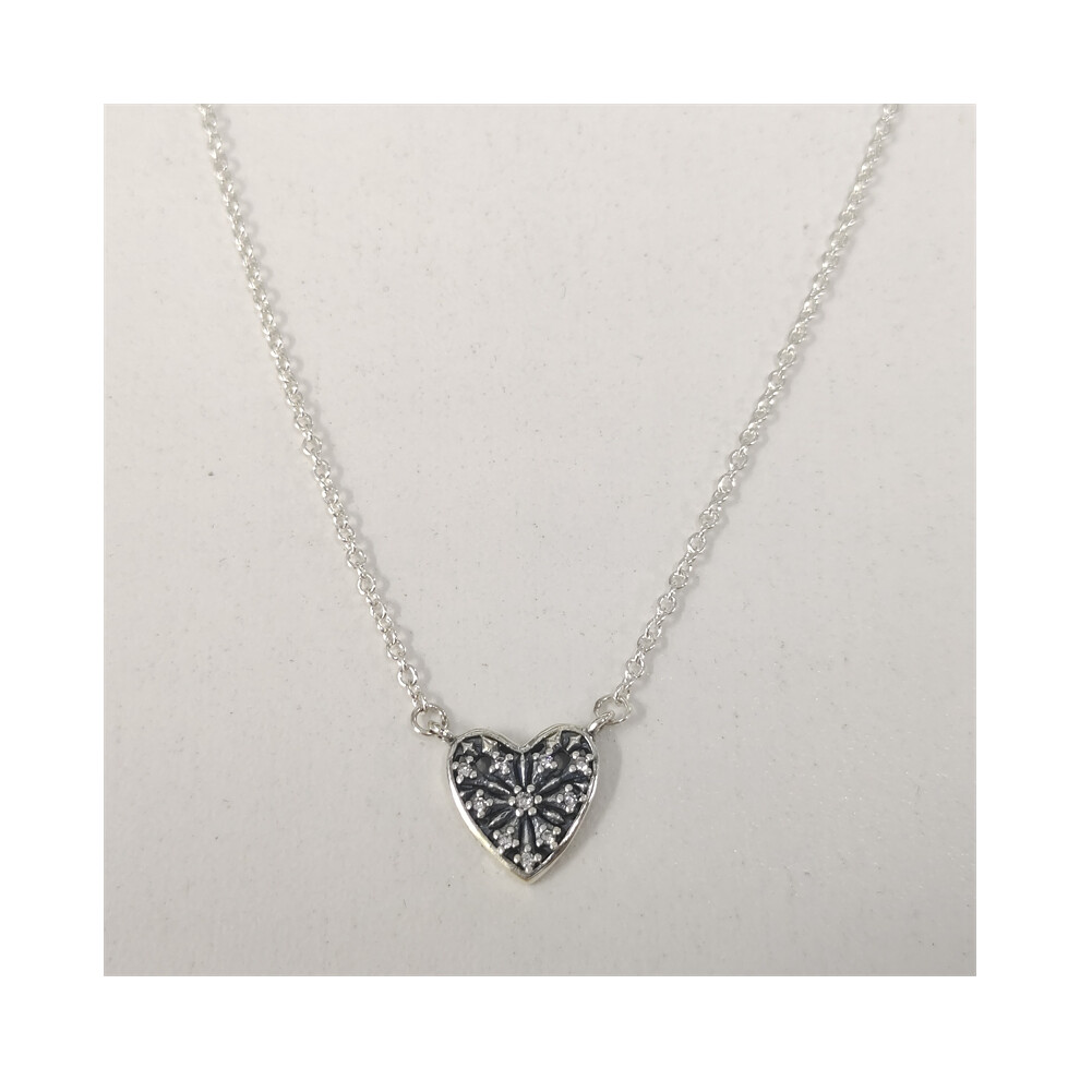 NEW Pandora Silver HEART OF WINTER Pendant Necklace