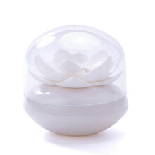 (As show, One size) LINJOU 2 Pack Creative Lotus Cotton Swab Holder Q-Tips Toothpicks Holder(White)