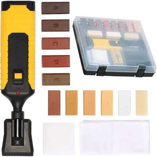 19pcs Laminate Floor Repair Kit with Wax Blocks