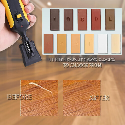 19pcs Laminate Floor Repair Kit with Wax Blocks 1