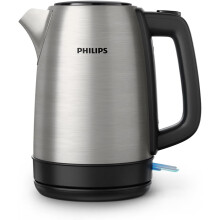 Elektrischer Wasserkocher aus Edelstahl 1,7 l - 360-Sockel, flaches Heizelement, energiesparend, sicher, schnelles Aufkochen, Mikro-Sieb-Filter