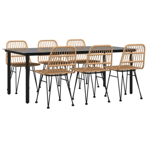 VidaXL vidaXL 7-tlg. Garten-Essgruppe Poly Rattan 2